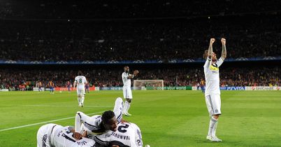 Torres: Mobbed after late goal